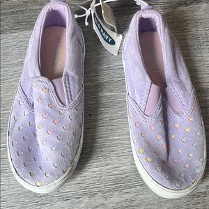 Old Navy Purple Slip-On Sneakers with Metallic Dots